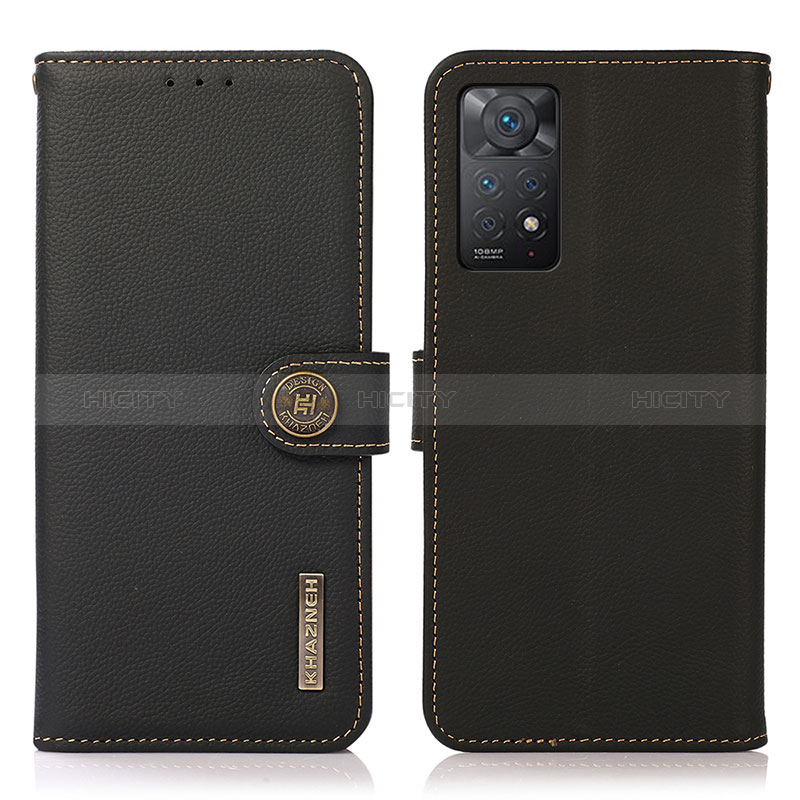 Coque Portefeuille Livre Cuir Etui Clapet B02H pour Xiaomi Redmi Note 11 Pro 5G Noir Plus