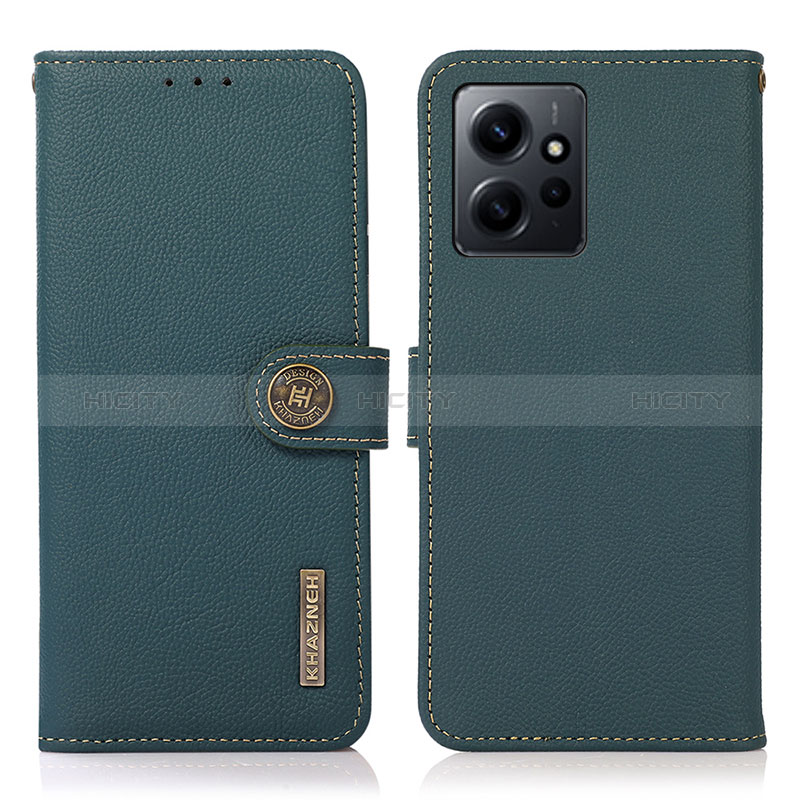 Coque Portefeuille Livre Cuir Etui Clapet B02H pour Xiaomi Redmi Note 12 4G Vert Plus