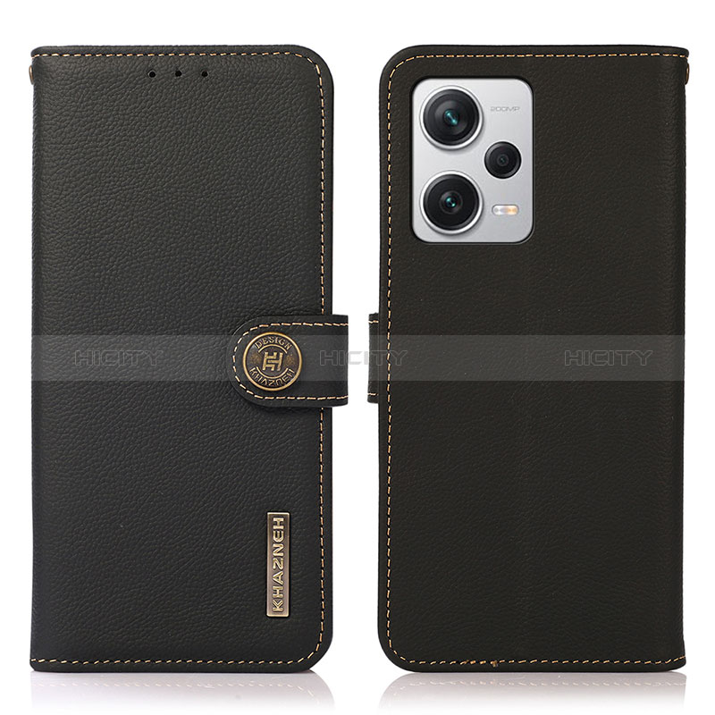 Coque Portefeuille Livre Cuir Etui Clapet B02H pour Xiaomi Redmi Note 12 Pro+ Plus 5G Noir Plus