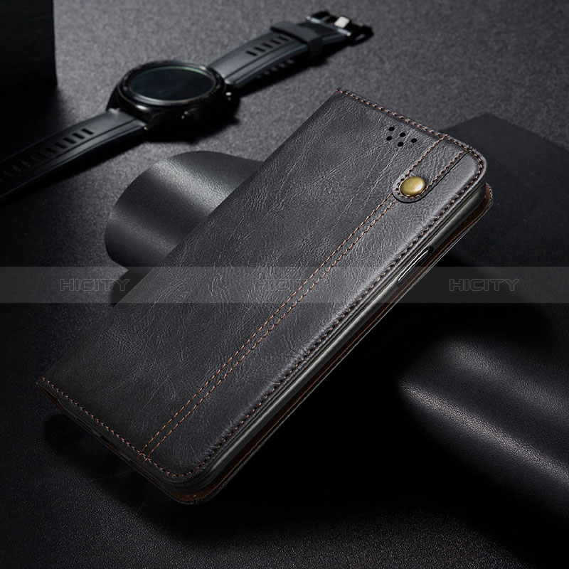 Coque Portefeuille Livre Cuir Etui Clapet B02S pour Realme 8 5G Noir Plus