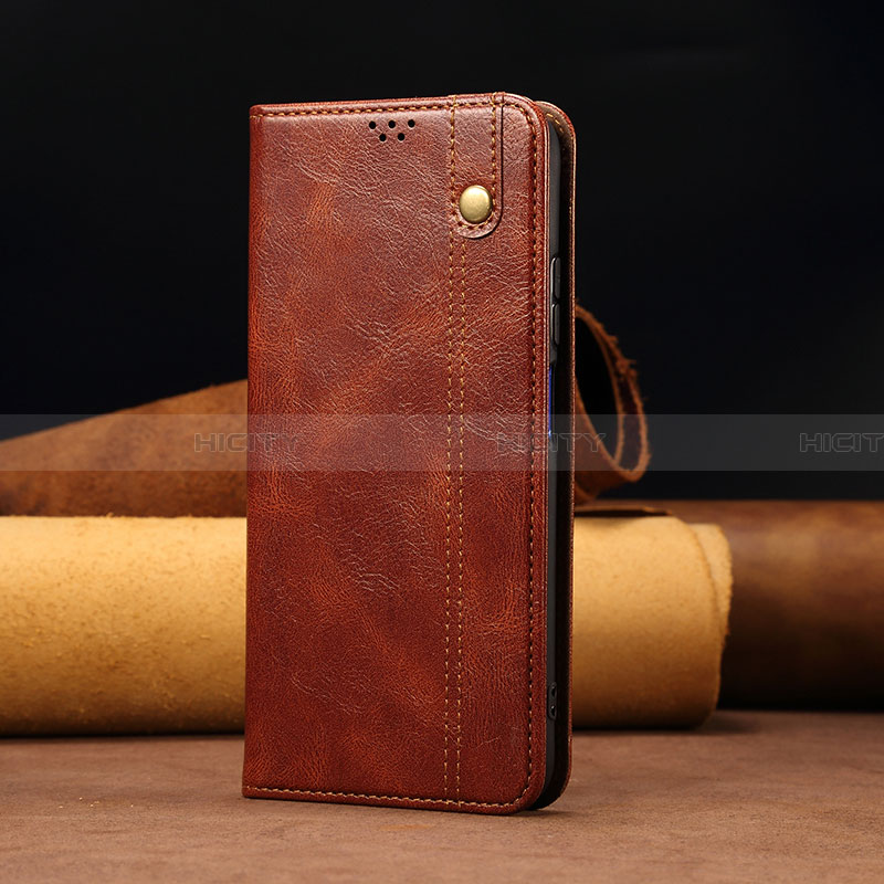 Coque Portefeuille Livre Cuir Etui Clapet B02S pour Samsung Galaxy A04 4G Marron Plus