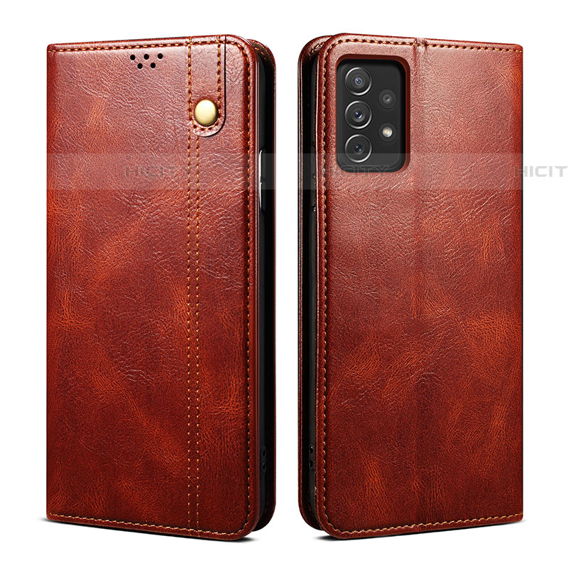 Coque Portefeuille Livre Cuir Etui Clapet B02S pour Samsung Galaxy A53 5G Marron Plus