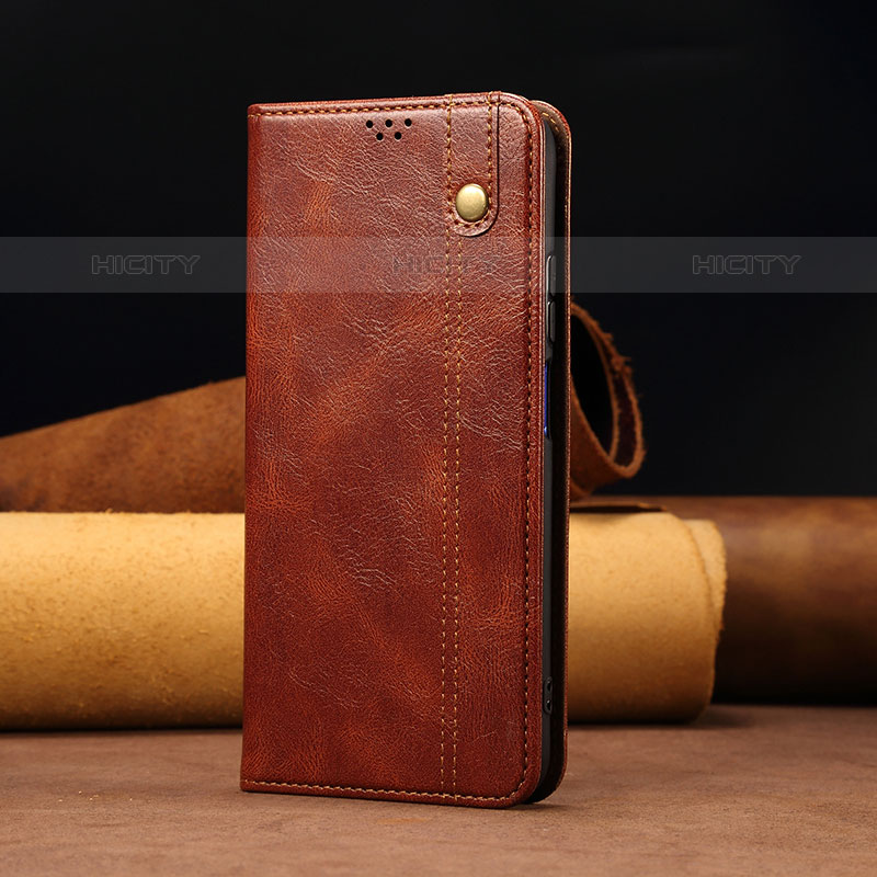 Coque Portefeuille Livre Cuir Etui Clapet B02S pour Samsung Galaxy M42 5G Marron Plus