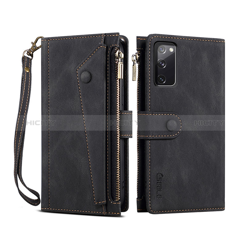 Coque Portefeuille Livre Cuir Etui Clapet B02S pour Samsung Galaxy S20 FE 4G Noir Plus