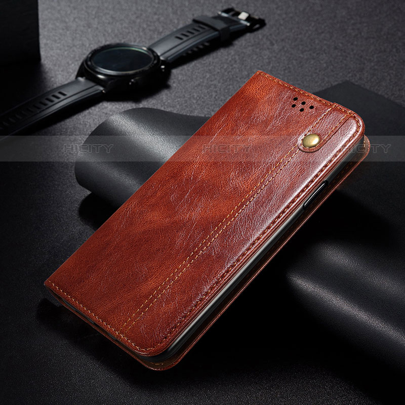 Coque Portefeuille Livre Cuir Etui Clapet B02S pour Samsung Galaxy S21 Plus 5G Marron Plus