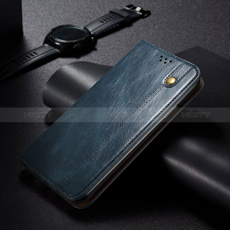 Coque Portefeuille Livre Cuir Etui Clapet B02S pour Xiaomi Mi 10S 5G Bleu Plus