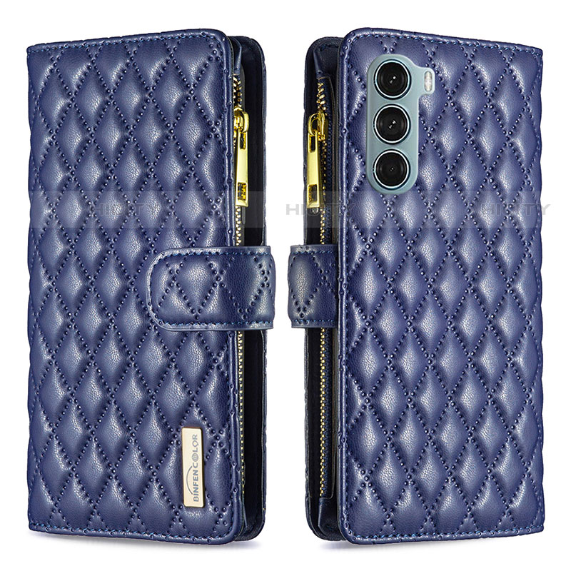 Coque Portefeuille Livre Cuir Etui Clapet B03F pour Motorola Moto Edge S30 5G Bleu Plus