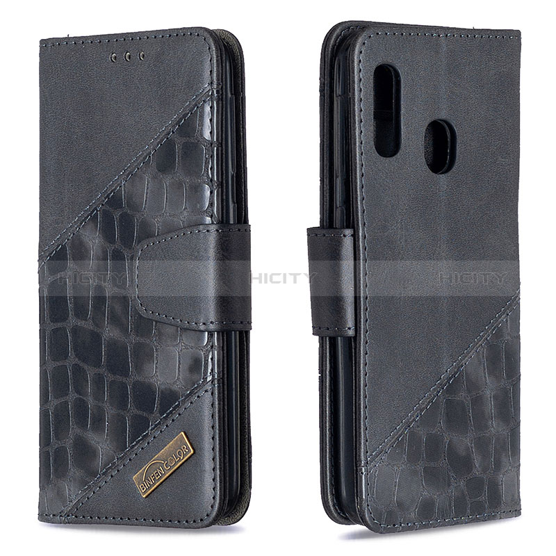 Coque Portefeuille Livre Cuir Etui Clapet B03F pour Samsung Galaxy A20e Noir Plus