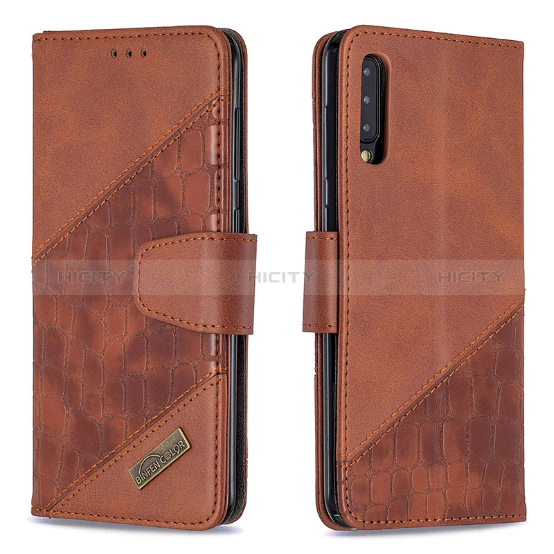 Coque Portefeuille Livre Cuir Etui Clapet B03F pour Samsung Galaxy A30S Marron Plus