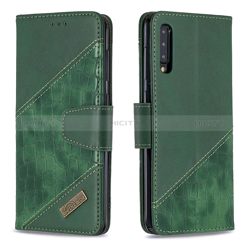 Coque Portefeuille Livre Cuir Etui Clapet B03F pour Samsung Galaxy A30S Vert Plus