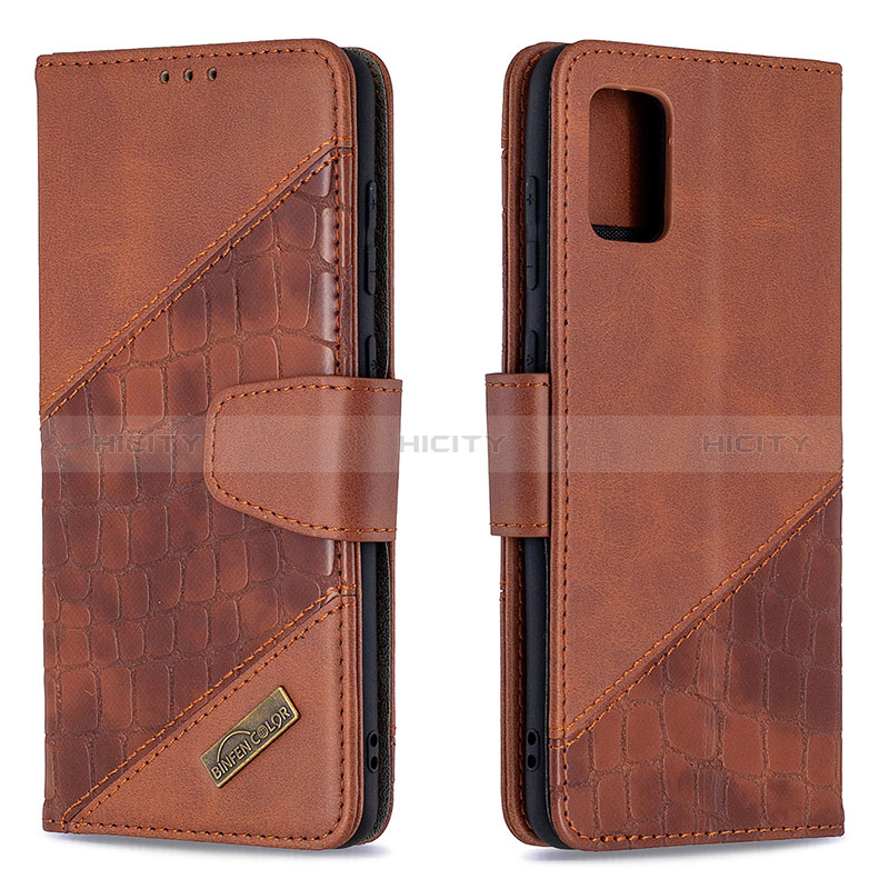 Coque Portefeuille Livre Cuir Etui Clapet B03F pour Samsung Galaxy A31 Marron Plus