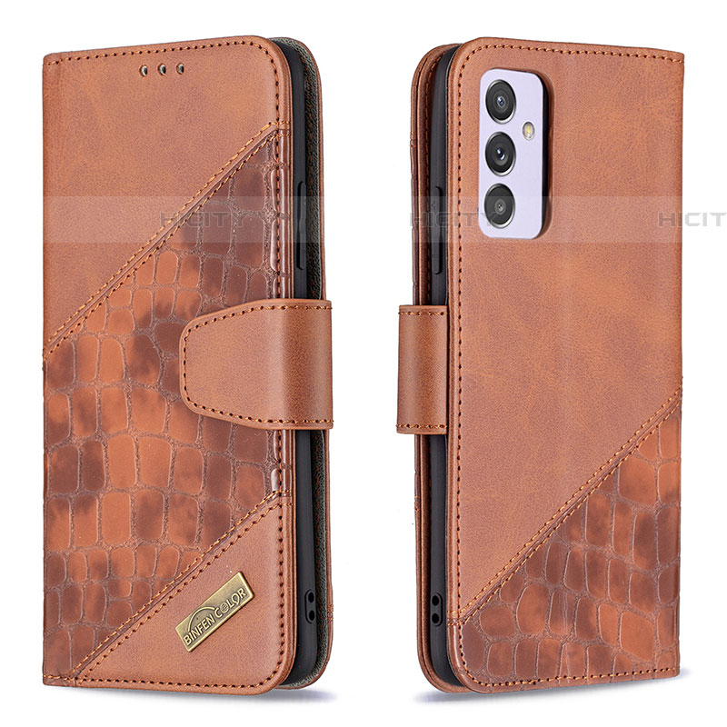 Coque Portefeuille Livre Cuir Etui Clapet B03F pour Samsung Galaxy A34 5G Marron Plus