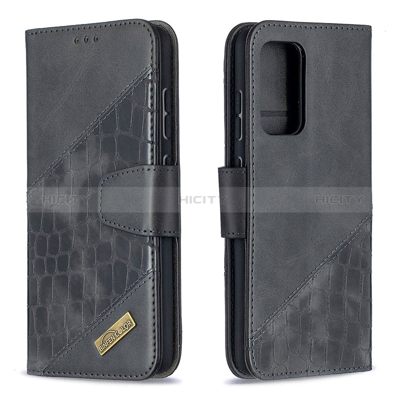 Coque Portefeuille Livre Cuir Etui Clapet B03F pour Samsung Galaxy A52s 5G Noir Plus