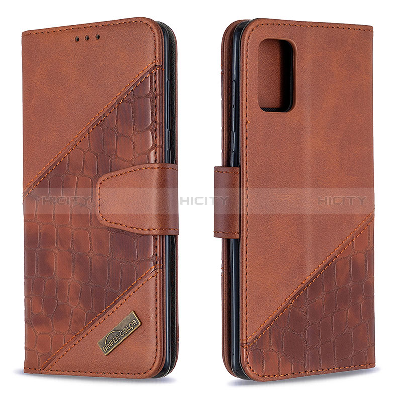 Coque Portefeuille Livre Cuir Etui Clapet B03F pour Samsung Galaxy A71 4G A715 Marron Plus