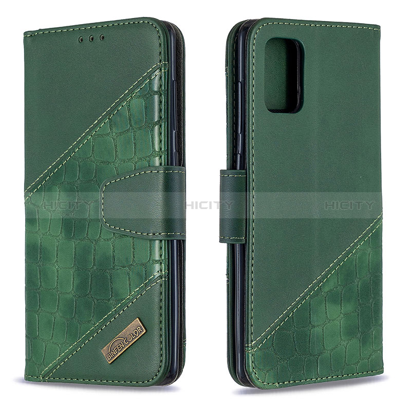 Coque Portefeuille Livre Cuir Etui Clapet B03F pour Samsung Galaxy A71 4G A715 Vert Plus