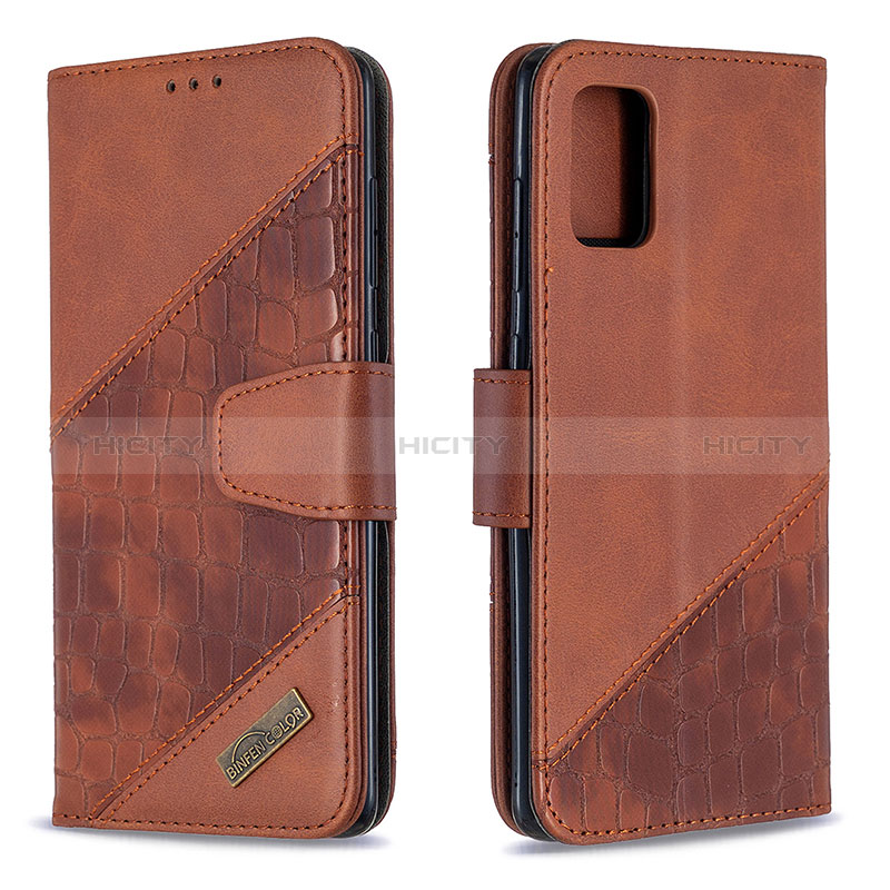 Coque Portefeuille Livre Cuir Etui Clapet B03F pour Samsung Galaxy A71 5G Marron Plus