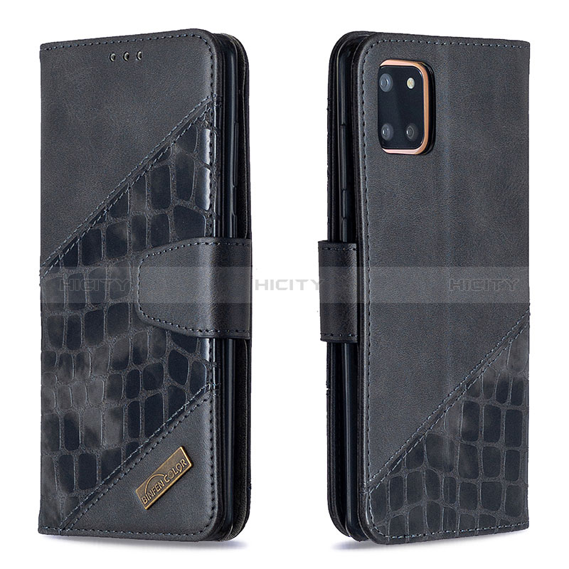 Coque Portefeuille Livre Cuir Etui Clapet B03F pour Samsung Galaxy A81 Noir Plus