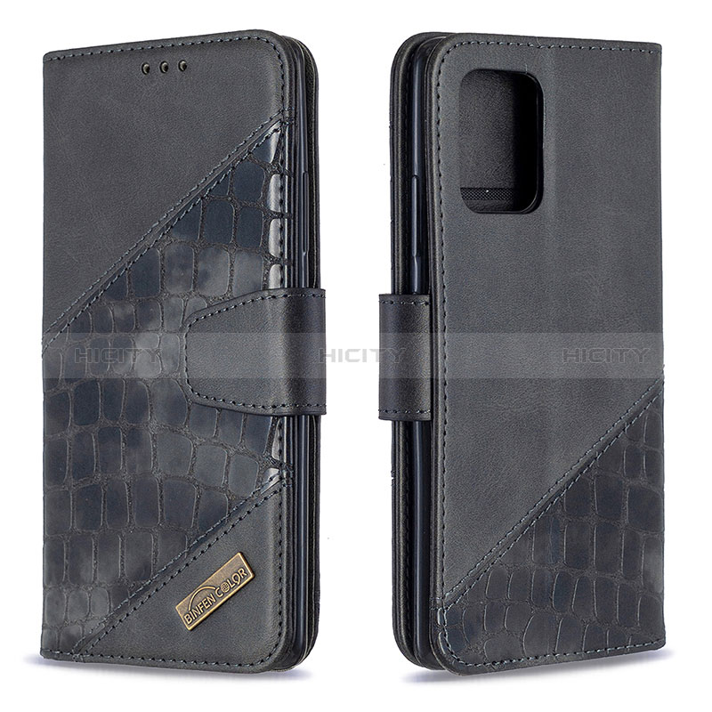 Coque Portefeuille Livre Cuir Etui Clapet B03F pour Samsung Galaxy A91 Noir Plus