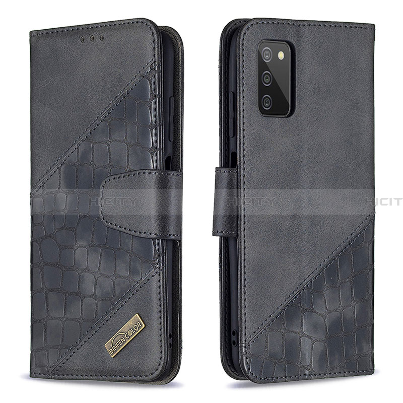 Coque Portefeuille Livre Cuir Etui Clapet B03F pour Samsung Galaxy F02S SM-E025F Noir Plus