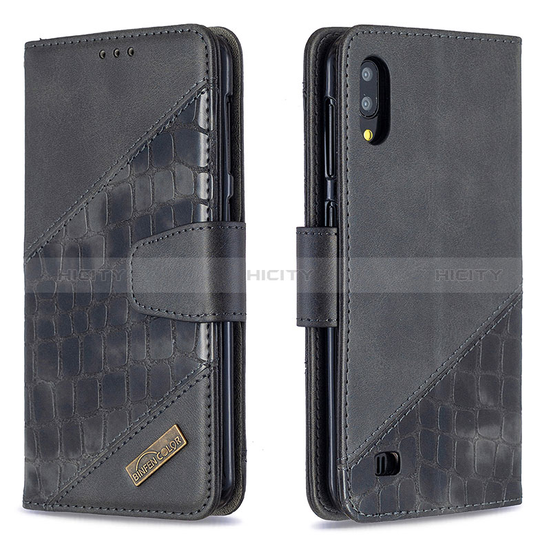 Coque Portefeuille Livre Cuir Etui Clapet B03F pour Samsung Galaxy M10 Noir Plus