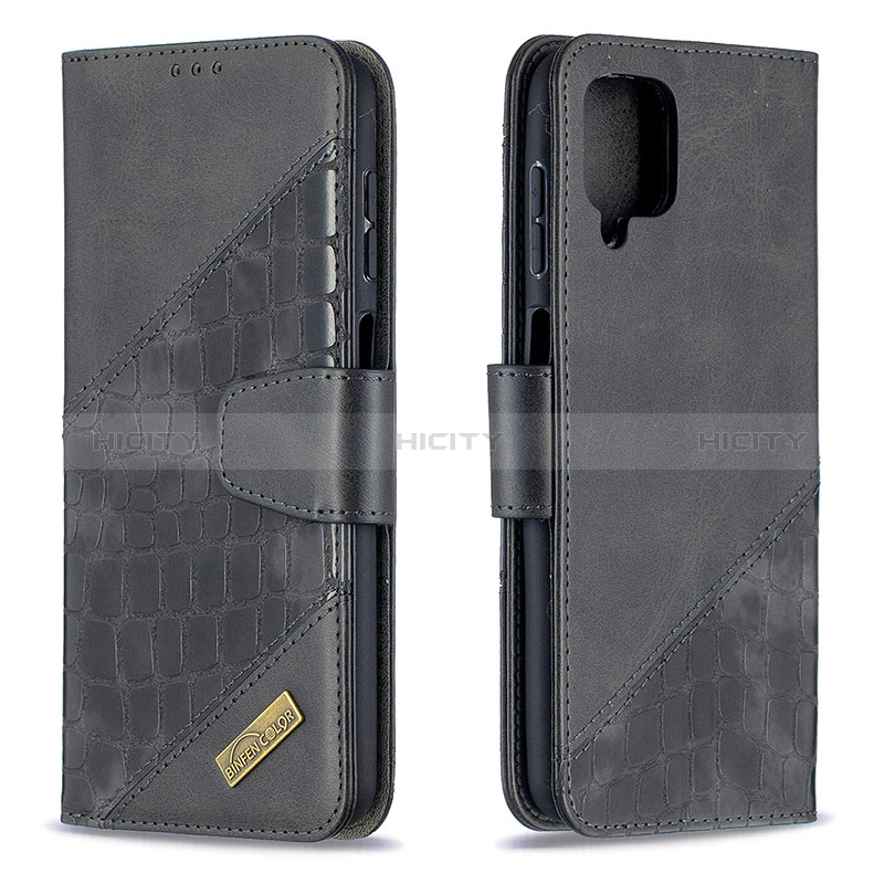 Coque Portefeuille Livre Cuir Etui Clapet B03F pour Samsung Galaxy M12 Noir Plus