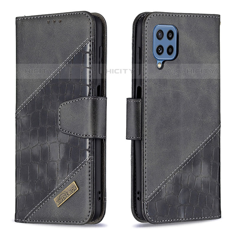 Coque Portefeuille Livre Cuir Etui Clapet B03F pour Samsung Galaxy M32 4G Noir Plus