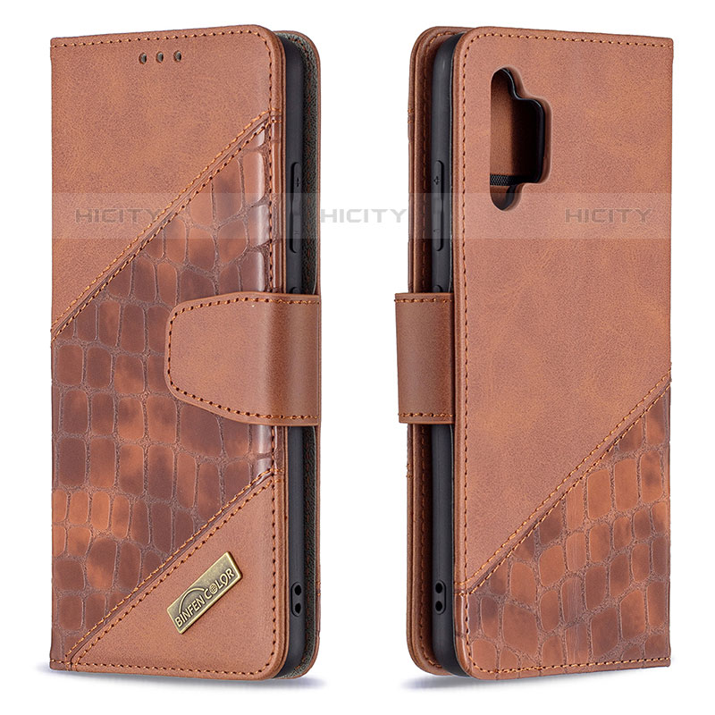 Coque Portefeuille Livre Cuir Etui Clapet B03F pour Samsung Galaxy M32 5G Marron Plus