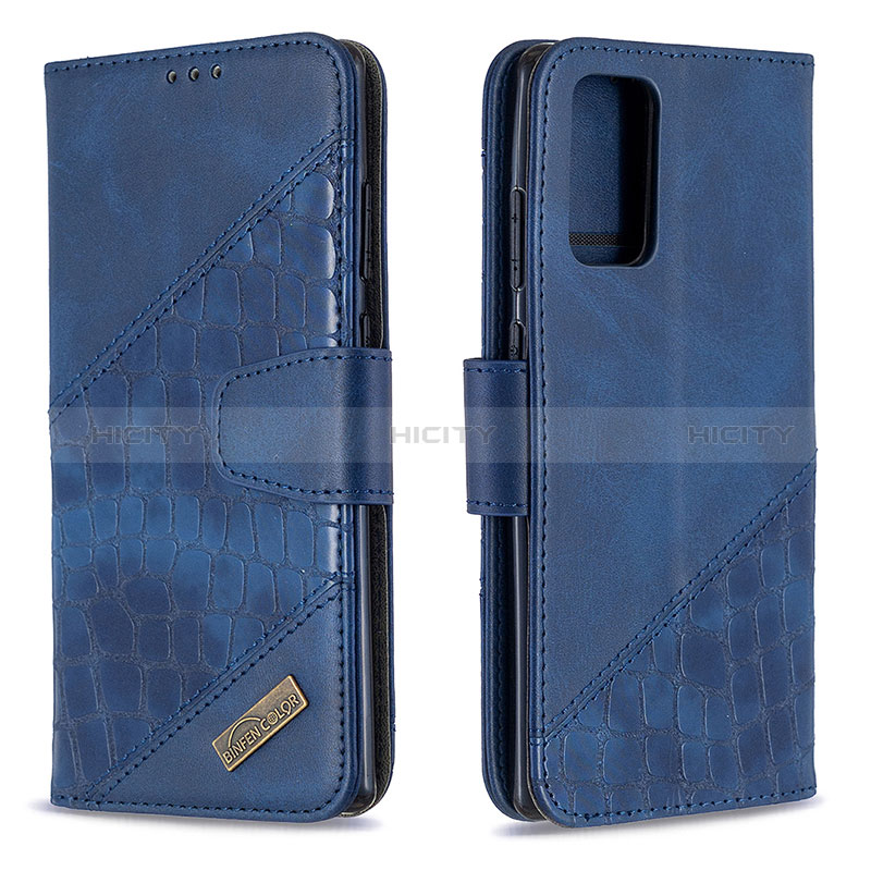 Coque Portefeuille Livre Cuir Etui Clapet B03F pour Samsung Galaxy Note 20 5G Bleu Plus