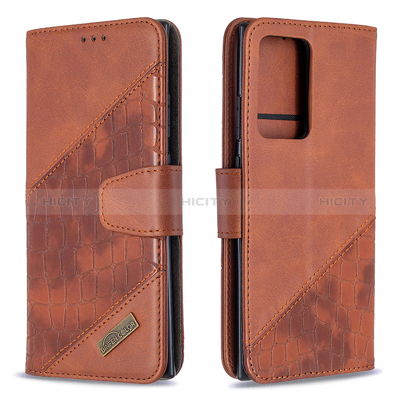 Coque Portefeuille Livre Cuir Etui Clapet B03F pour Samsung Galaxy Note 20 Ultra 5G Marron Plus