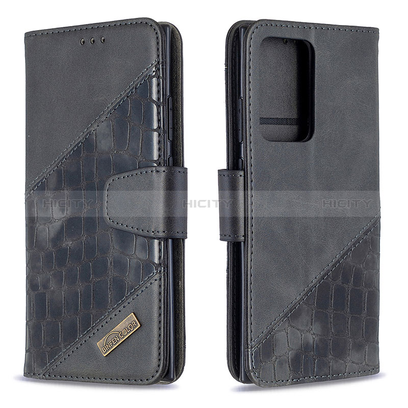 Coque Portefeuille Livre Cuir Etui Clapet B03F pour Samsung Galaxy Note 20 Ultra 5G Noir Plus