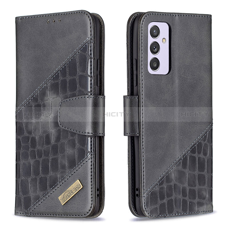 Coque Portefeuille Livre Cuir Etui Clapet B03F pour Samsung Galaxy Quantum2 5G Noir Plus