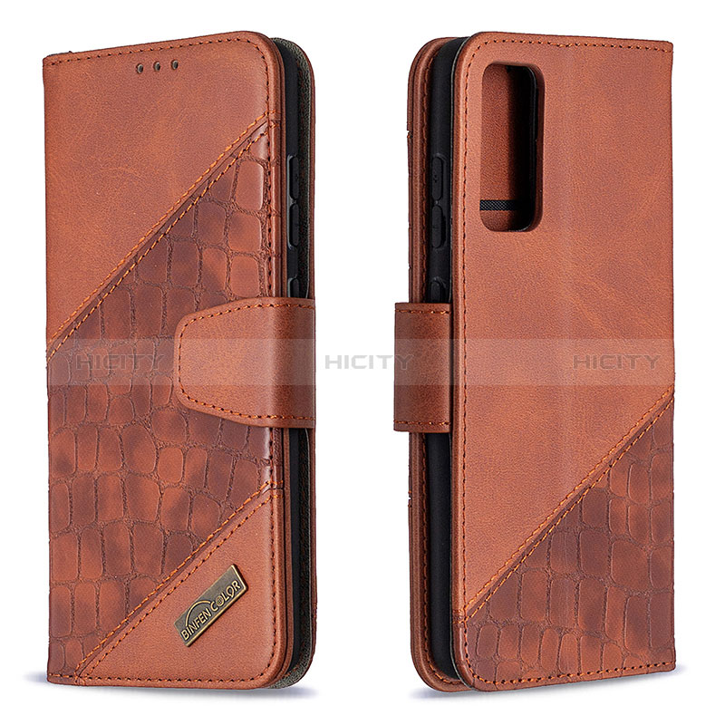 Coque Portefeuille Livre Cuir Etui Clapet B03F pour Samsung Galaxy S20 Lite 5G Marron Plus