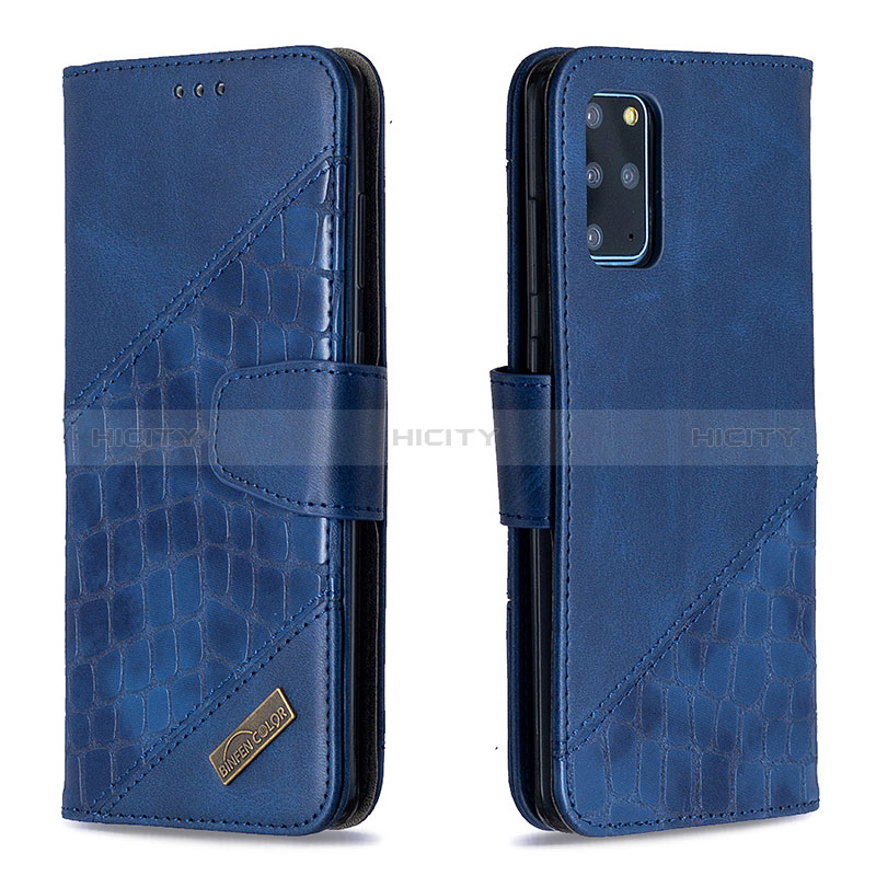 Coque Portefeuille Livre Cuir Etui Clapet B03F pour Samsung Galaxy S20 Plus 5G Bleu Plus