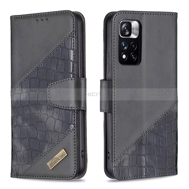 Coque Portefeuille Livre Cuir Etui Clapet B03F pour Xiaomi Mi 11i 5G (2022) Noir Plus