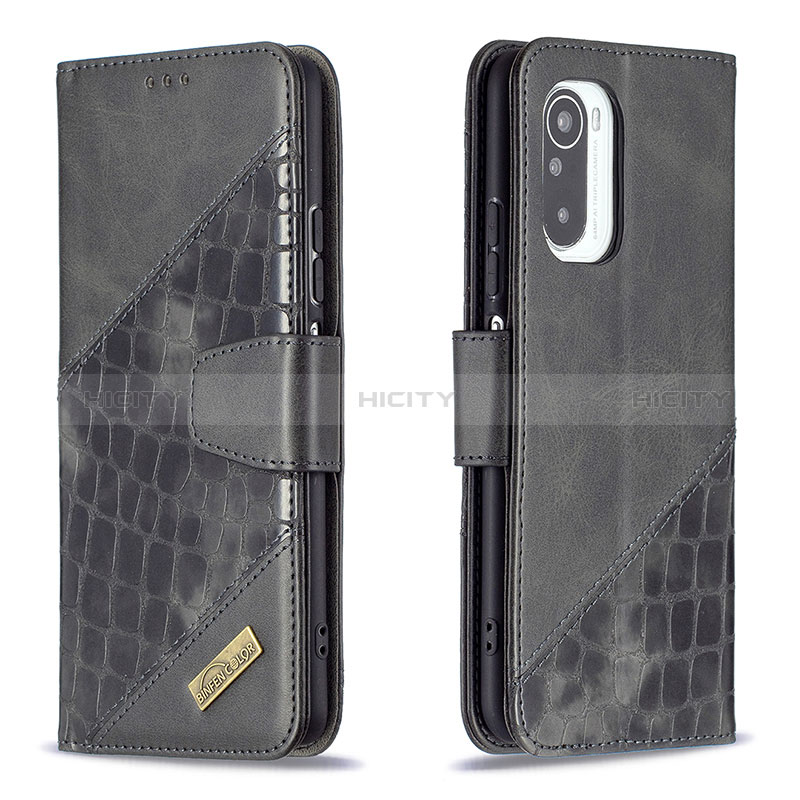 Coque Portefeuille Livre Cuir Etui Clapet B03F pour Xiaomi Redmi K40 Pro+ Plus 5G Noir Plus