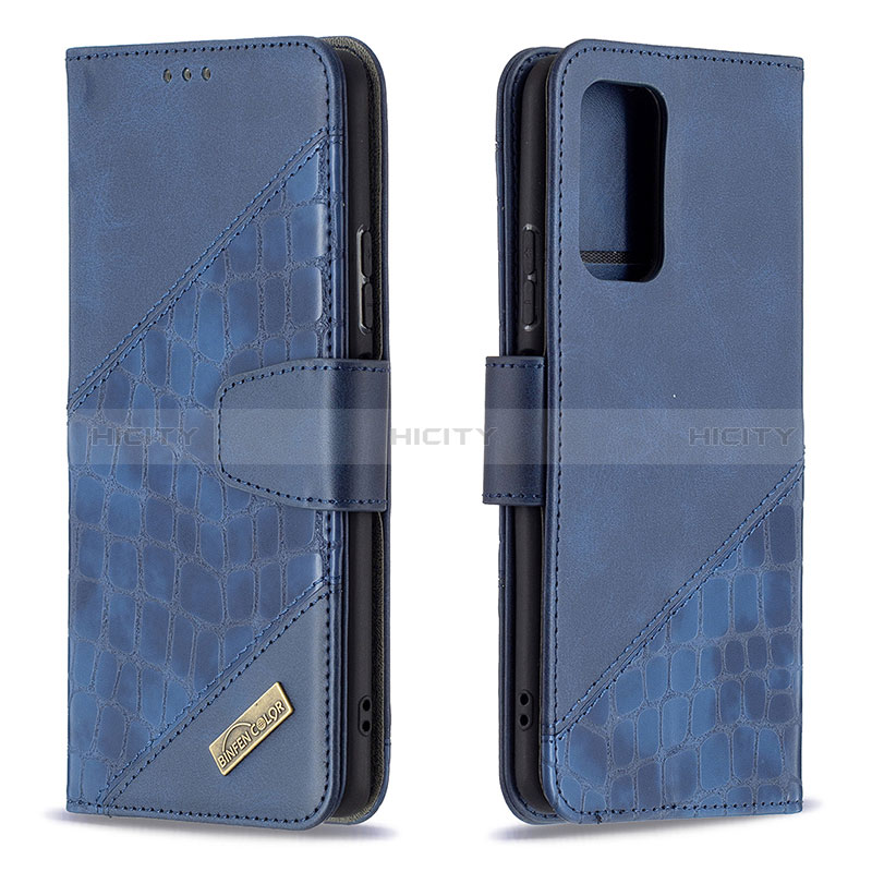 Coque Portefeuille Livre Cuir Etui Clapet B03F pour Xiaomi Redmi Note 10 Pro 4G Bleu Plus