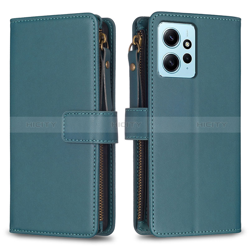 Coque Portefeuille Livre Cuir Etui Clapet B03F pour Xiaomi Redmi Note 12 4G Vert Plus