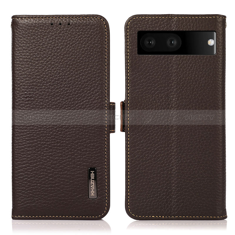 Coque Portefeuille Livre Cuir Etui Clapet B03H pour Google Pixel 7 5G Marron Plus