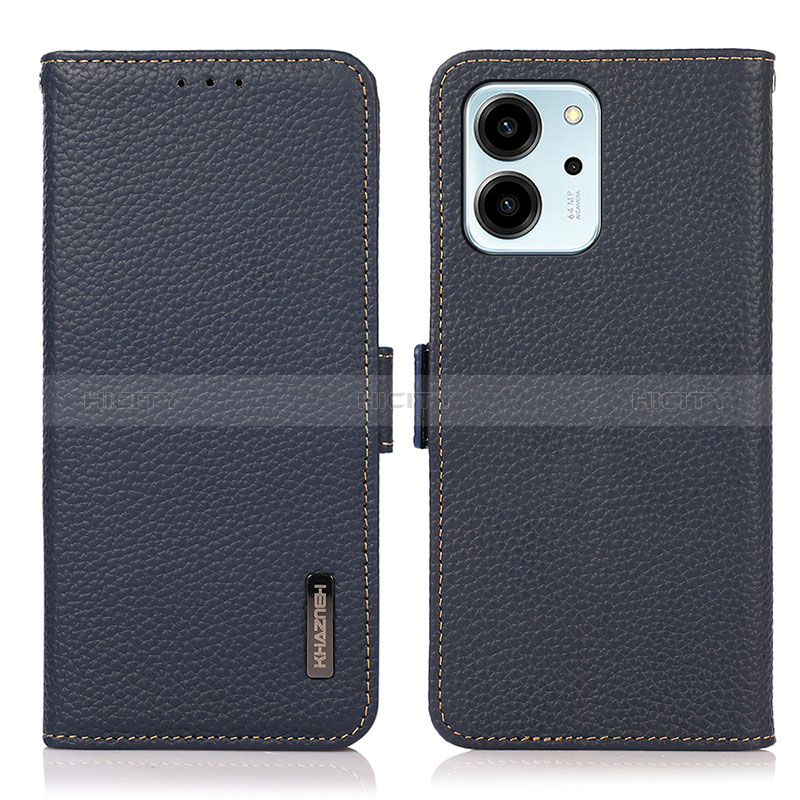 Coque Portefeuille Livre Cuir Etui Clapet B03H pour Huawei Honor 80 SE 5G Bleu Plus