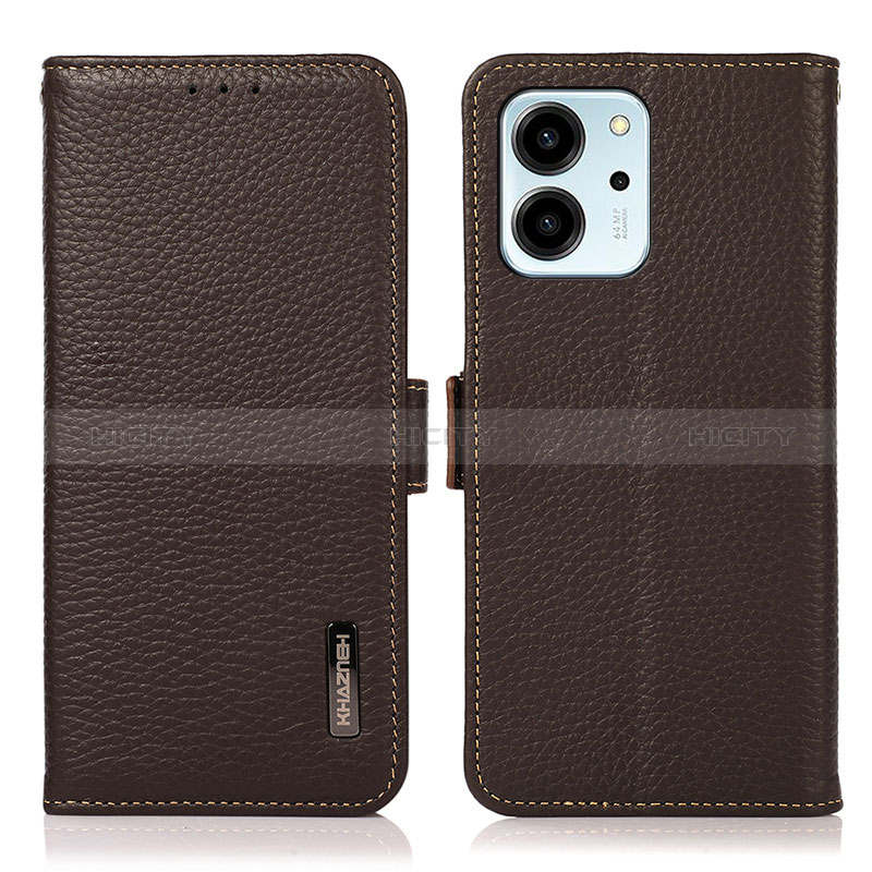 Coque Portefeuille Livre Cuir Etui Clapet B03H pour Huawei Honor 80 SE 5G Marron Plus