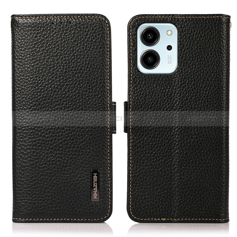 Coque Portefeuille Livre Cuir Etui Clapet B03H pour Huawei Honor 80 SE 5G Noir Plus