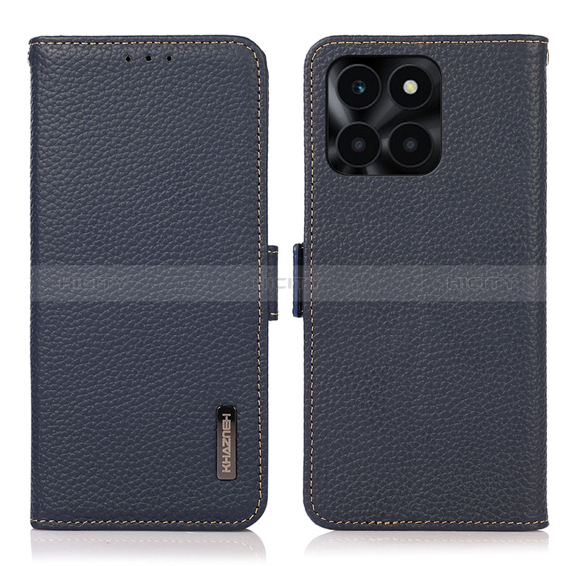 Coque Portefeuille Livre Cuir Etui Clapet B03H pour Huawei Honor X6a Bleu Plus