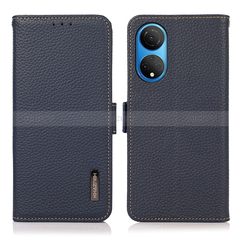 Coque Portefeuille Livre Cuir Etui Clapet B03H pour Huawei Honor X7 Bleu Plus