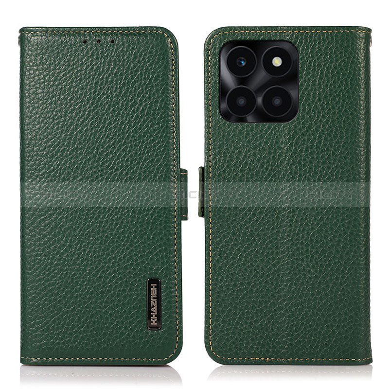 Coque Portefeuille Livre Cuir Etui Clapet B03H pour Huawei Honor X8b Vert Plus