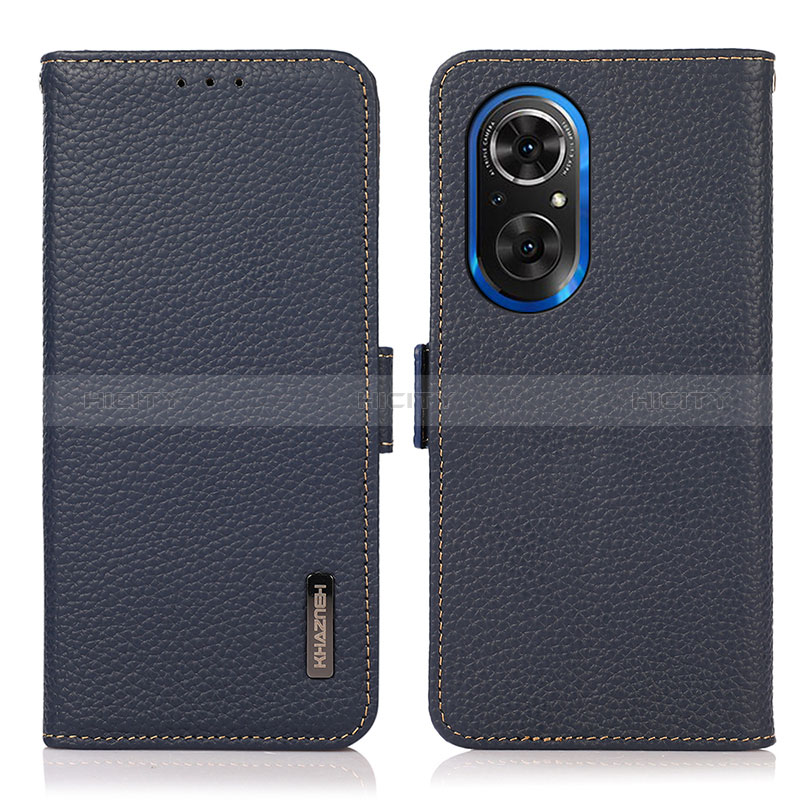 Coque Portefeuille Livre Cuir Etui Clapet B03H pour Huawei Nova 9 SE Bleu Plus