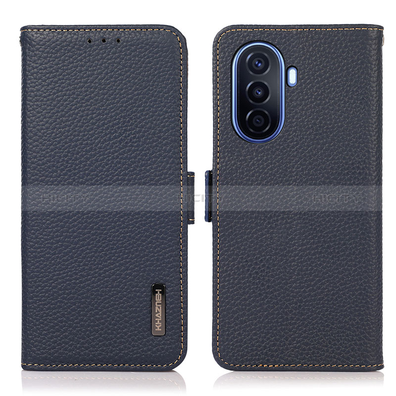 Coque Portefeuille Livre Cuir Etui Clapet B03H pour Huawei Nova Y70 Bleu Plus