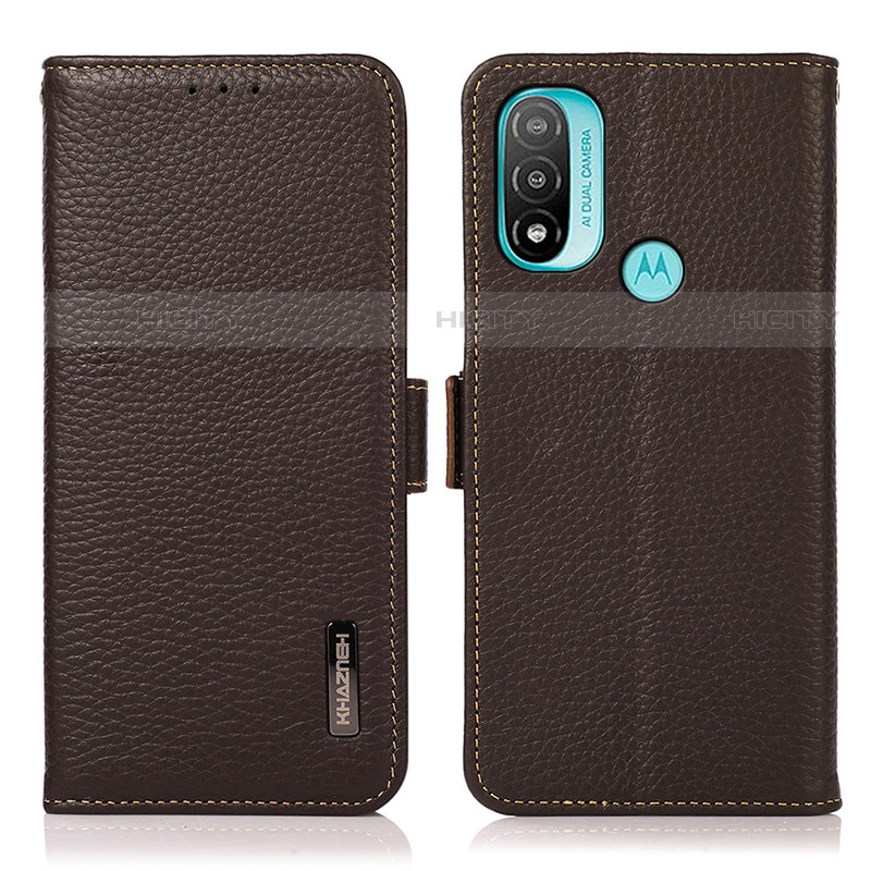 Coque Portefeuille Livre Cuir Etui Clapet B03H pour Motorola Moto E30 Marron Plus