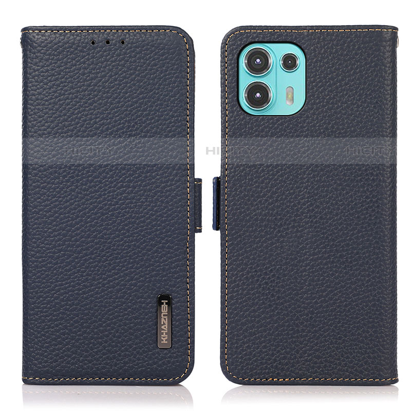 Coque Portefeuille Livre Cuir Etui Clapet B03H pour Motorola Moto Edge 20 Lite 5G Bleu Plus