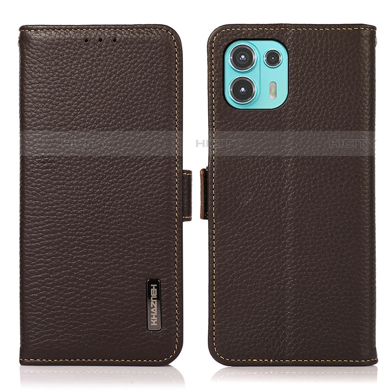 Coque Portefeuille Livre Cuir Etui Clapet B03H pour Motorola Moto Edge 20 Lite 5G Marron Plus