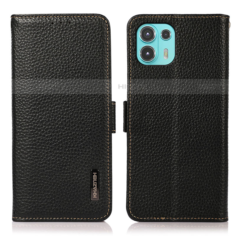 Coque Portefeuille Livre Cuir Etui Clapet B03H pour Motorola Moto Edge 20 Lite 5G Noir Plus